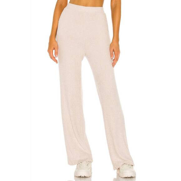 LBLC THE LABEL Pants - NEW LBLC THE LABEL erin wide leg ribbed cozy pant in oatmeal